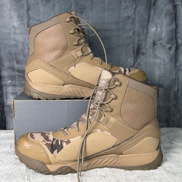 Under Armour Valsetz RTS 1.5 Tactical Boots Mens 12 Camo Brown 3021034-900 - Picture 3 of 9